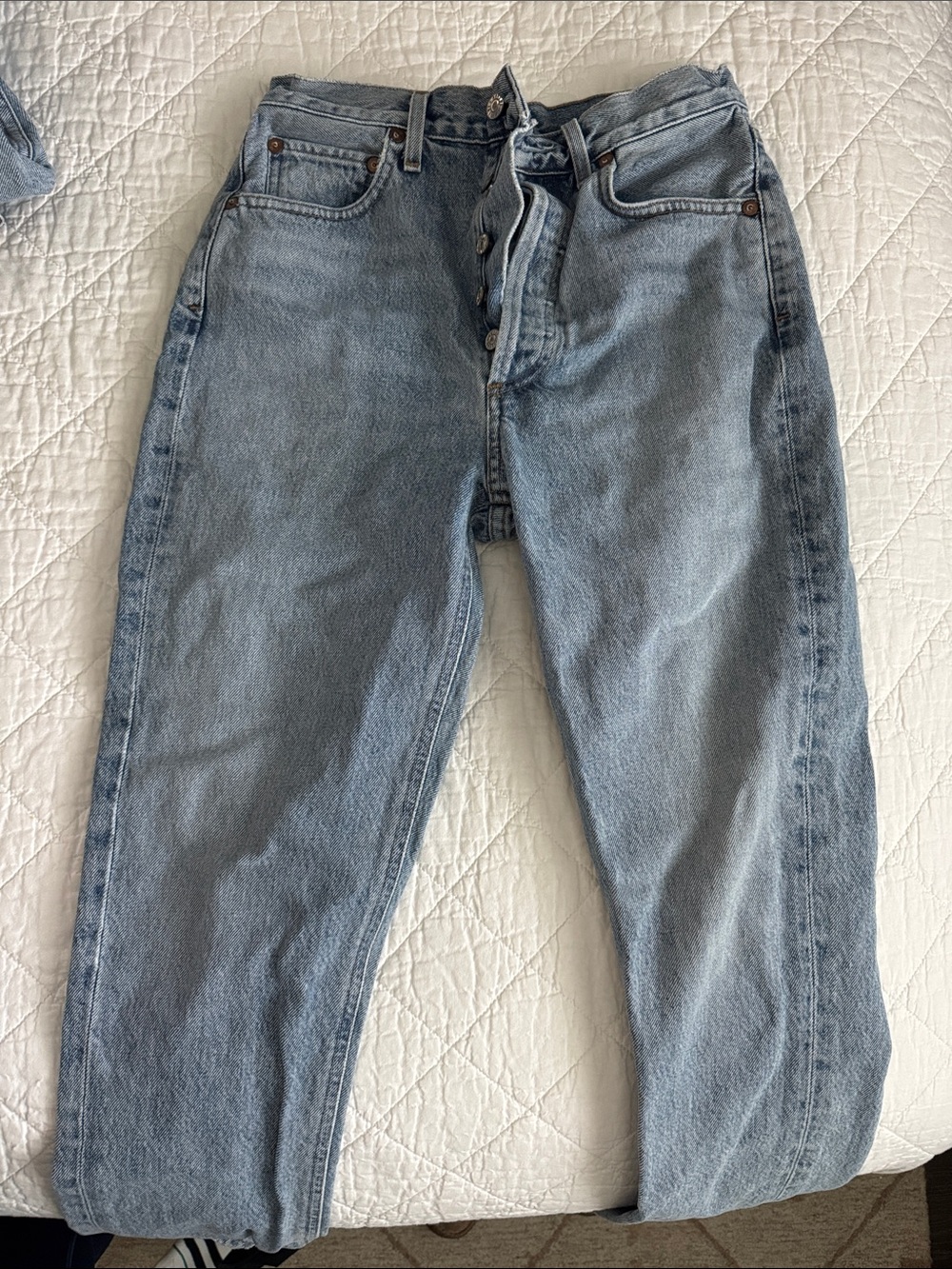 Agolde Riley crop Light Blue High-Rise Jeans